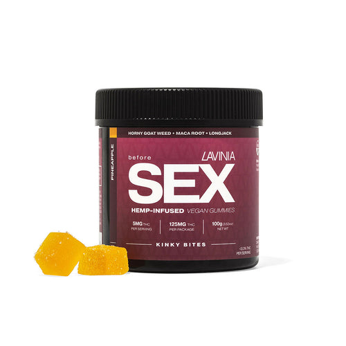Pineapple Kinky Bites gummy jar