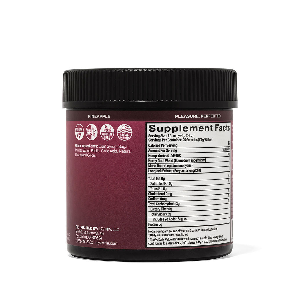 Pineapple Kinky Bites gummy jar
