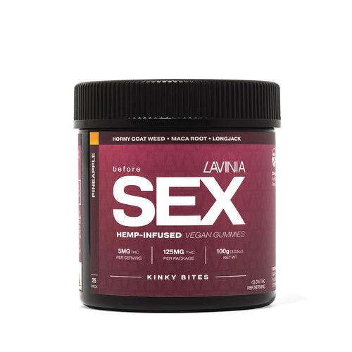 Pineapple Kinky Bites gummy jar
