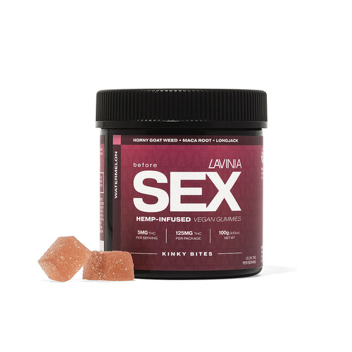 Watermelon Kinky Bites gummy jar