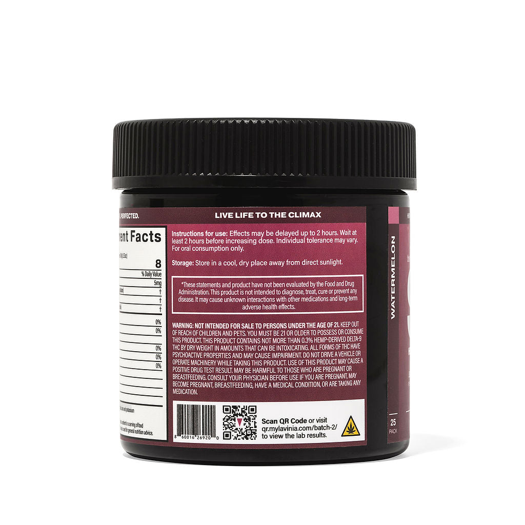 Watermelon Kinky Bites gummy jar
