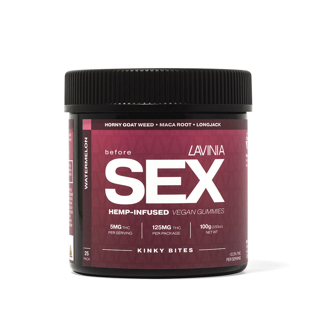 Watermelon Kinky Bites gummy jar